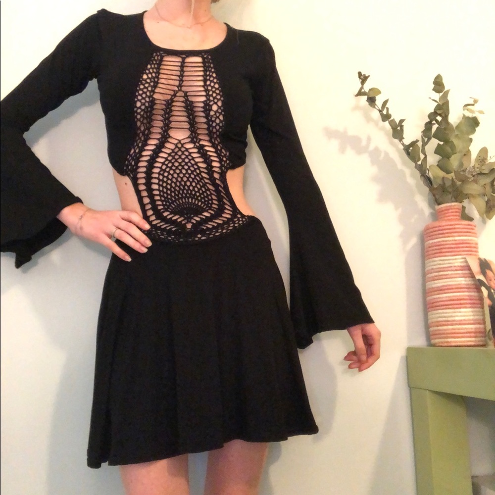 Black Crocheted Dress. Never Worn!